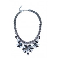 Dark Romance Crystal Stone Bloom Necklace